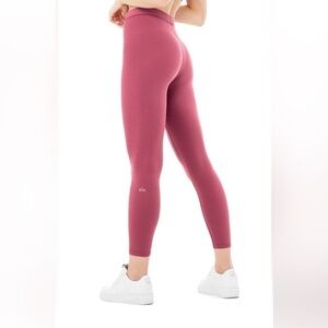 Alo pink ribbed 7/8 leggings